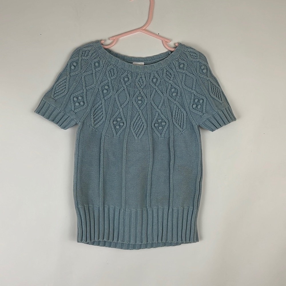 GYMBOREE Kid’s shortsleeve sweater baby blue size 7 (fits like a 4T or 5…